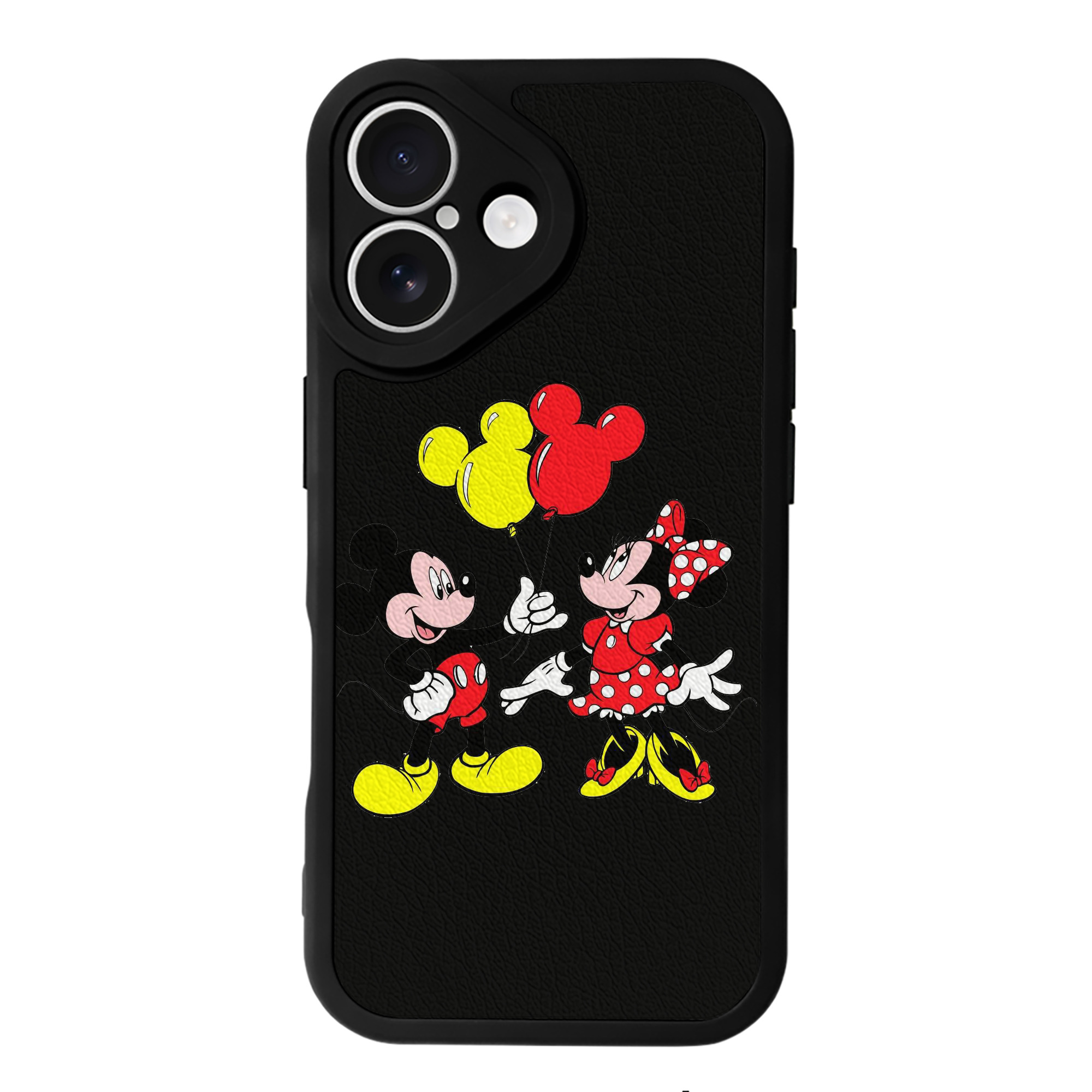 （画像用） ミッキーマウス Mickey Mouse 【iPhone 16シリーズ対応】シリコンスマホケース（レザー調） 材質：シリコン